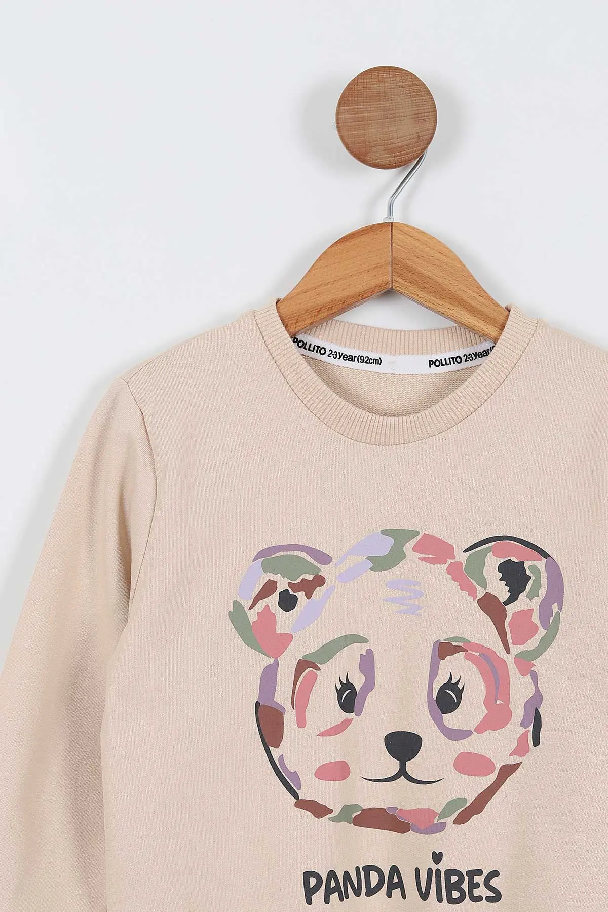 Taba (2-5 Yaş) Panda Vibes Baskılı Taytlı Kız Çocuk Takım 336967