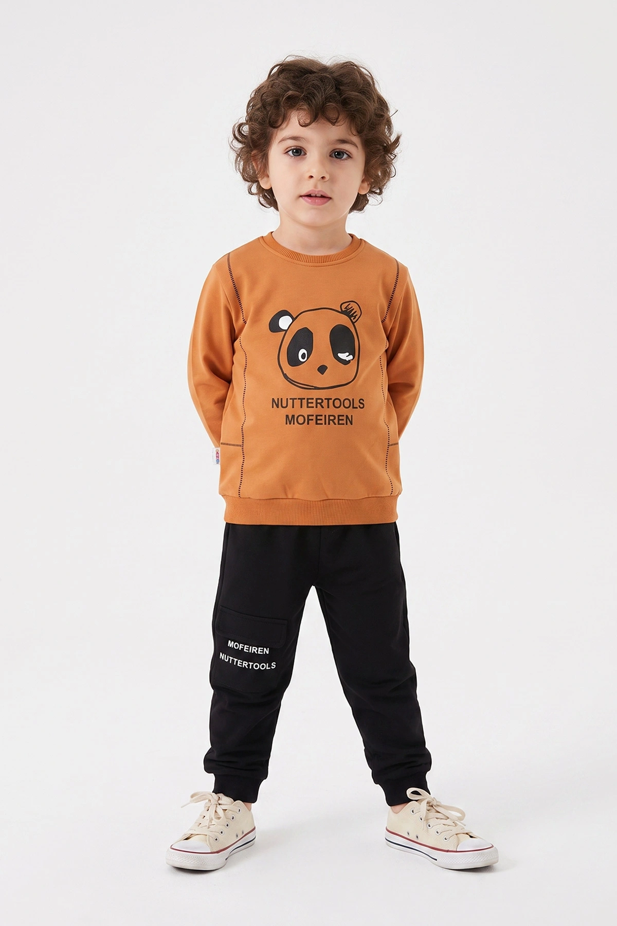 Taba (2-6 Yaş)Panda Baskılı 2 İp Erkek Çocuk Mevsimlik Takım 472731