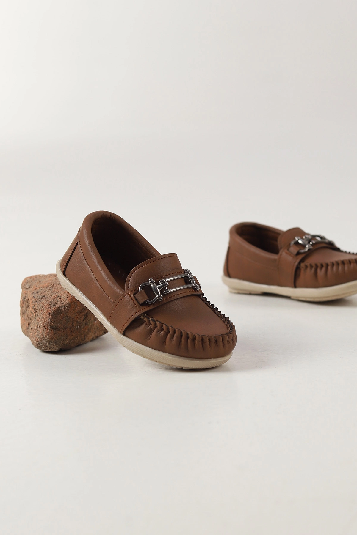 Taba ( 21 - 24 ) Toka Detaylı Erkek Bebek Loafer Ayakkabı 463204