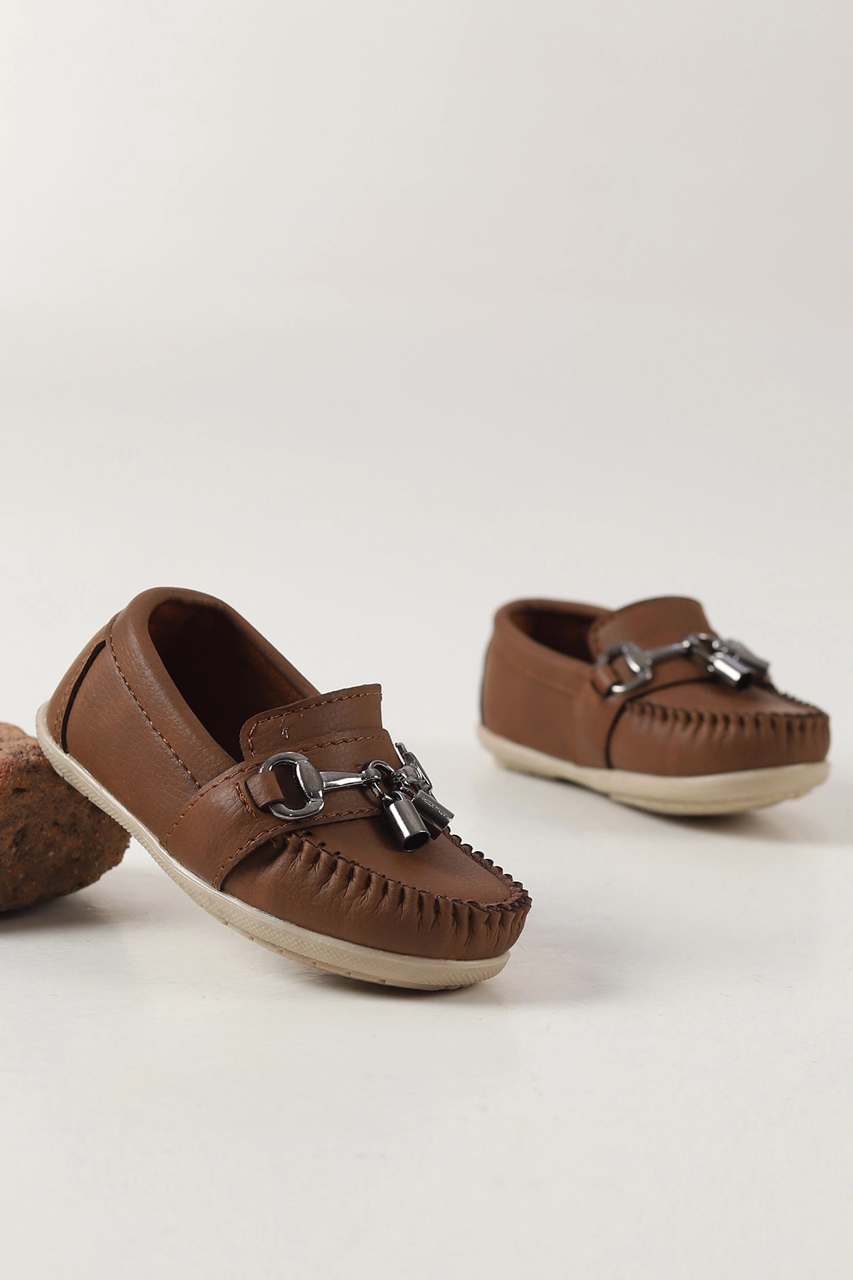 Taba ( 21 - 24 ) Toka Detaylı Erkek Bebek Loafer Ayakkabı 463217