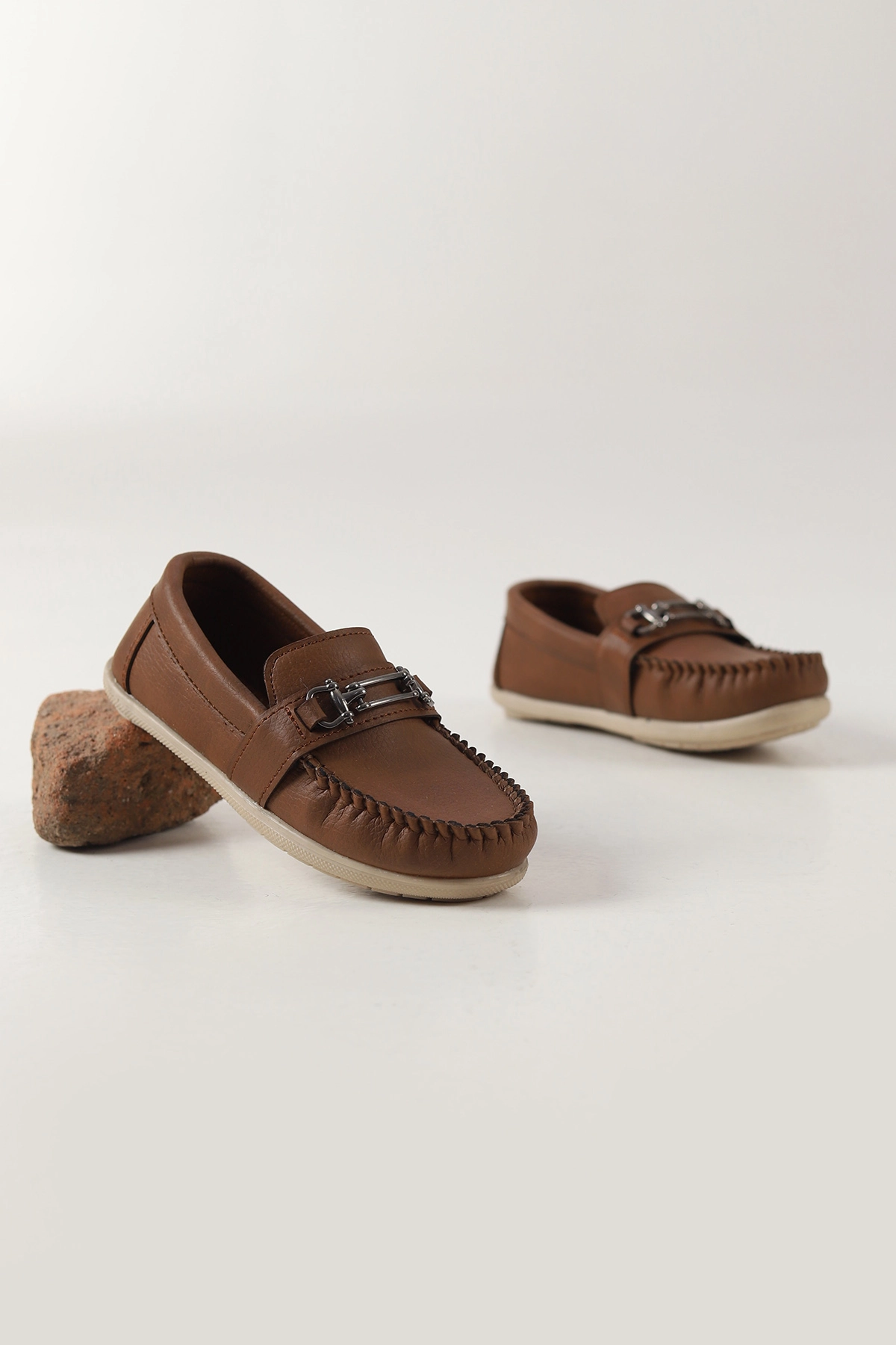 Taba ( 25 - 30 ) Toka Detaylı Erkek Çocuk Loafer Ayakkabı 463210