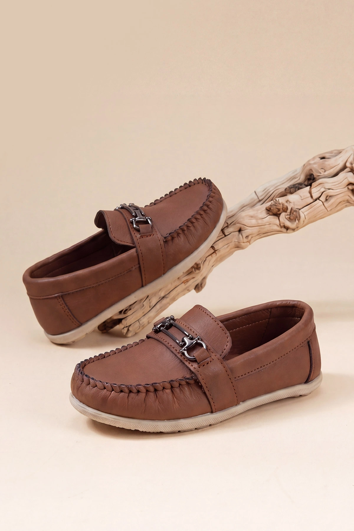 Taba ( 25 - 30 ) Toka Detaylı Erkek Çocuk Loafer Ayakkabı 463221