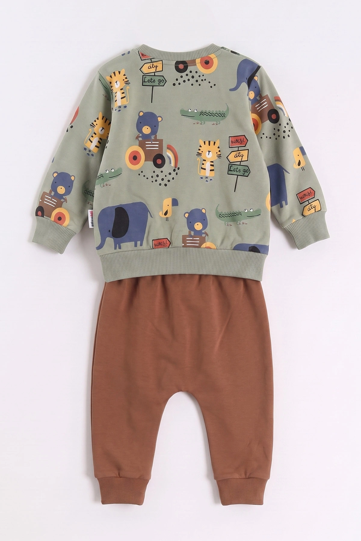 Taba  (3 -24 Ay) Safari Hayvanlar Baskılı  Erkek Bebek Mevsimlik Takım 472743