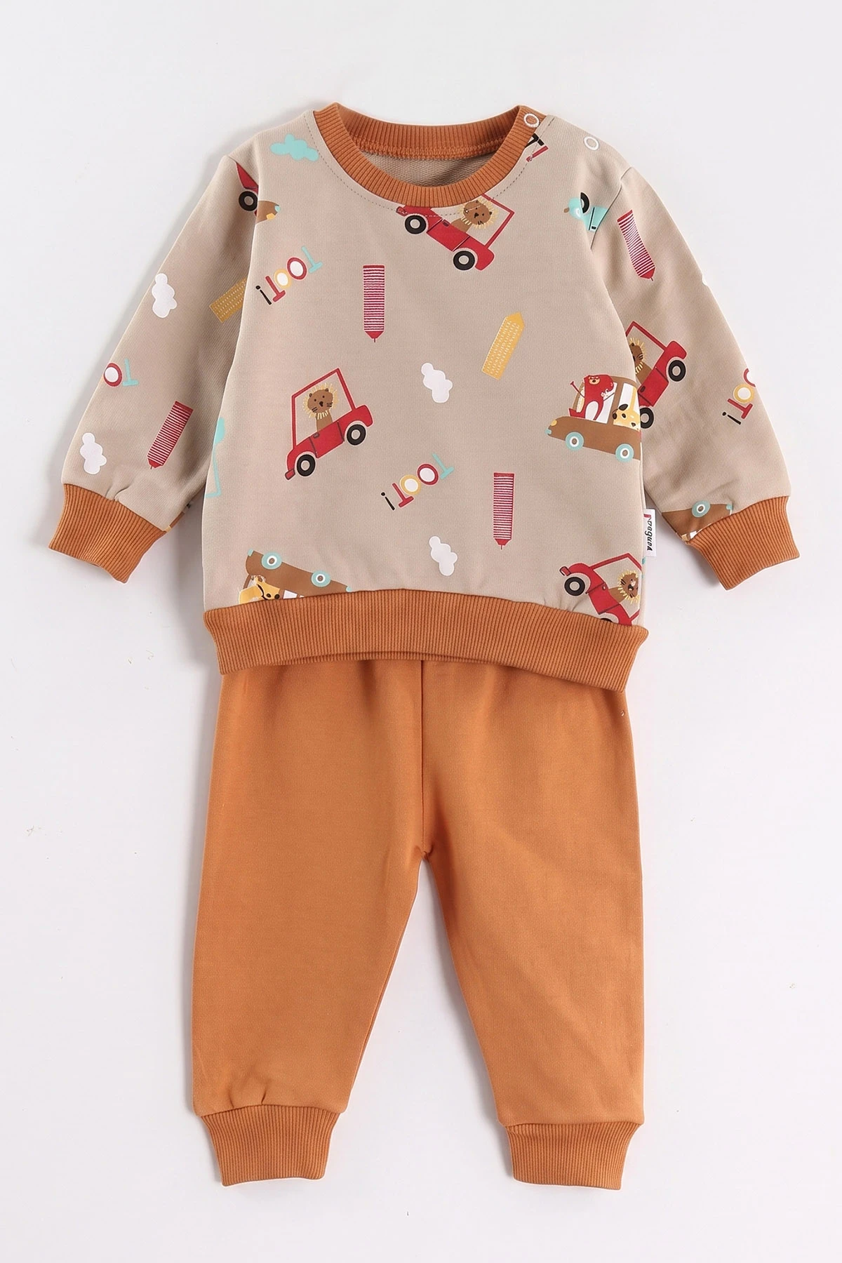 Taba (3-24 Ay)Araba   Baskılı 2 İp Erkek Bebek Mevsimlik Takım 472789