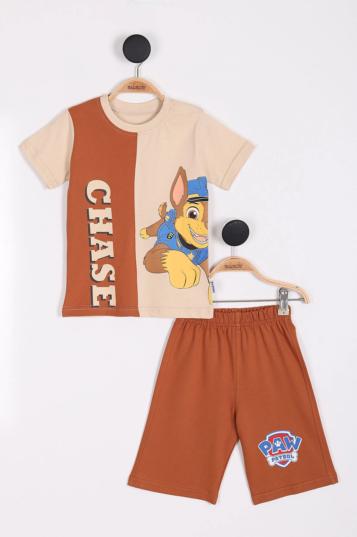 Taba (3-6 Yaş) Chase Baskılı  Şortlu Erkek Çocuk Takım 254474