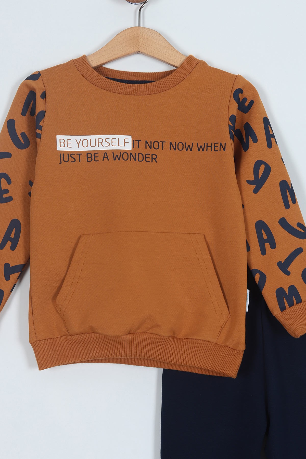 Taba (3-6 Yaş) Kanguru Cepli Be Yourself Baskılı Erkek Çocuk Takım 208317