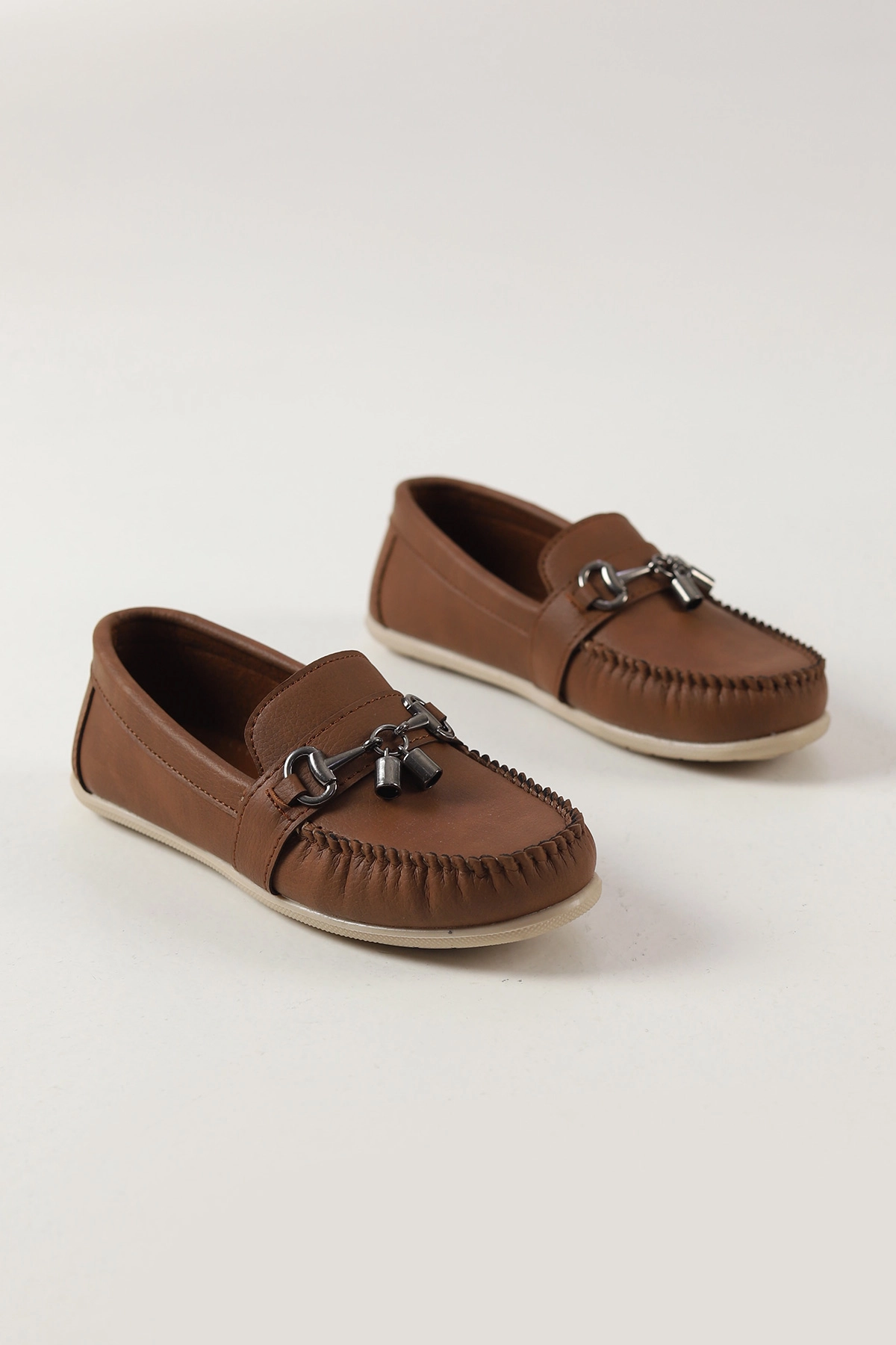 Taba ( 31 - 36 ) Toka Detaylı Erkek Çocuk Loafer Ayakkabı 463214