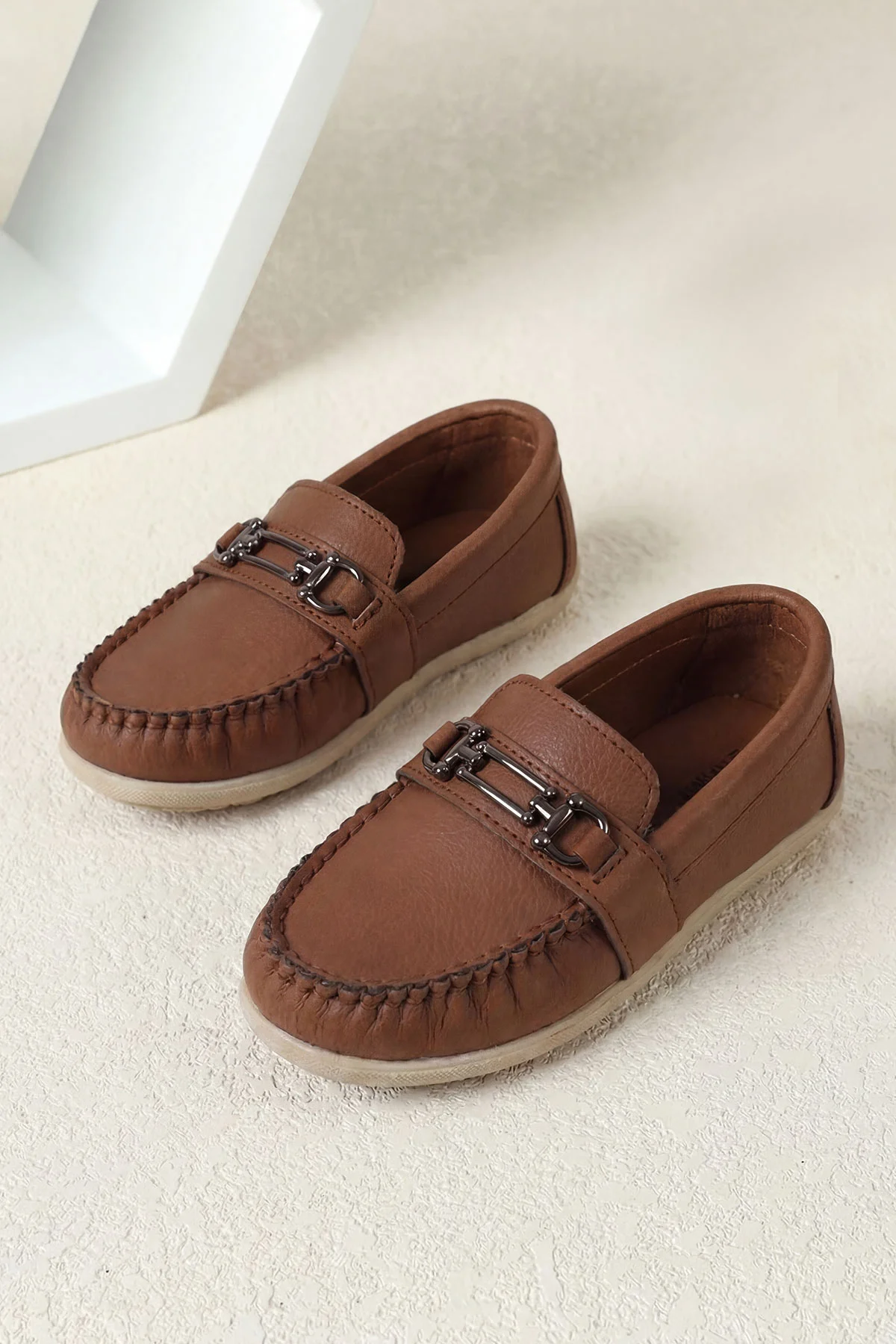 Taba ( 31 - 36 ) Toka Detaylı Erkek Çocuk Loafer Ayakkabı 463214