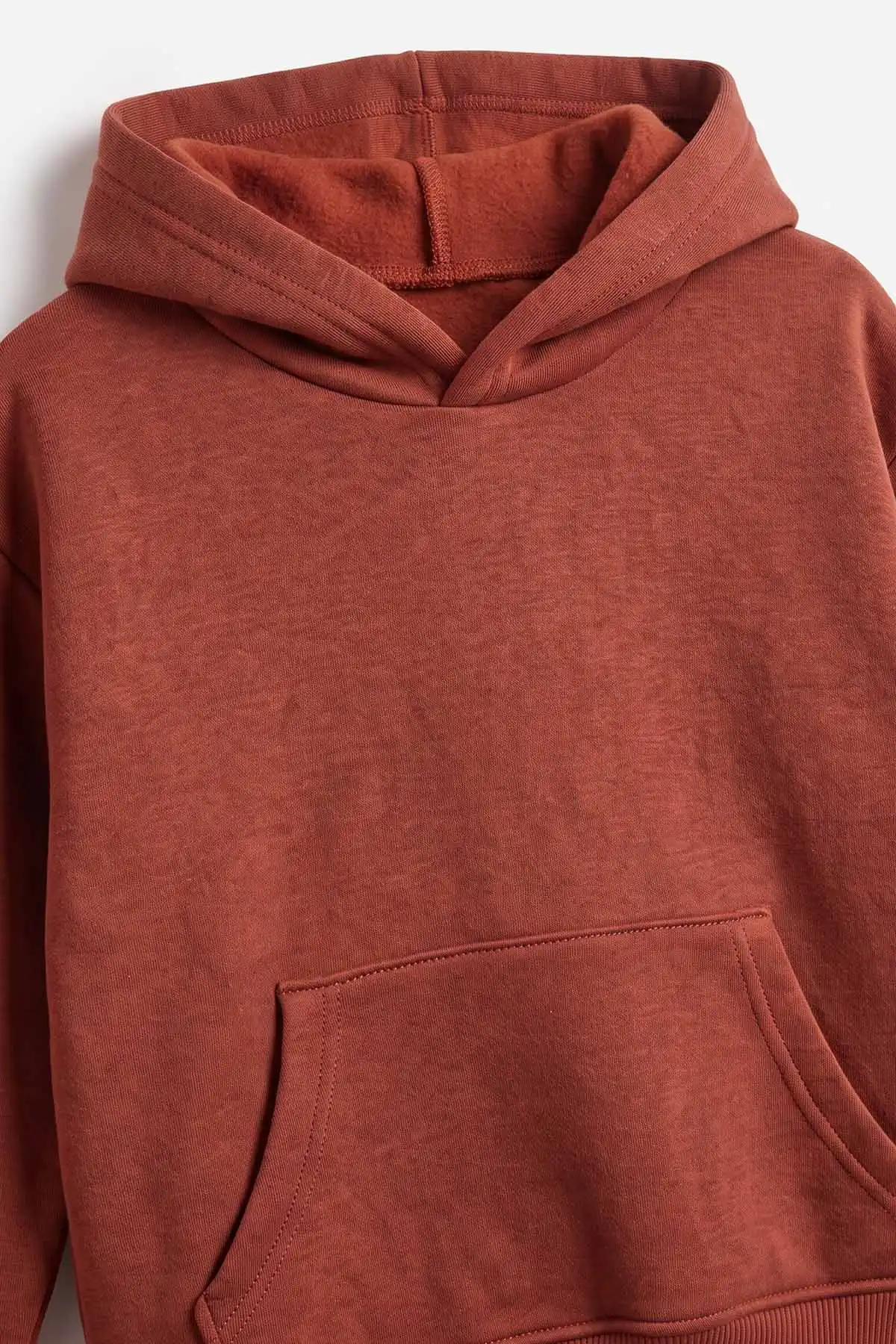 Taba (5-12 Yaş) Baskısız Kapüşonlu 3 İp Şardonlu Erkek Çocuk Sweatshirt 481759