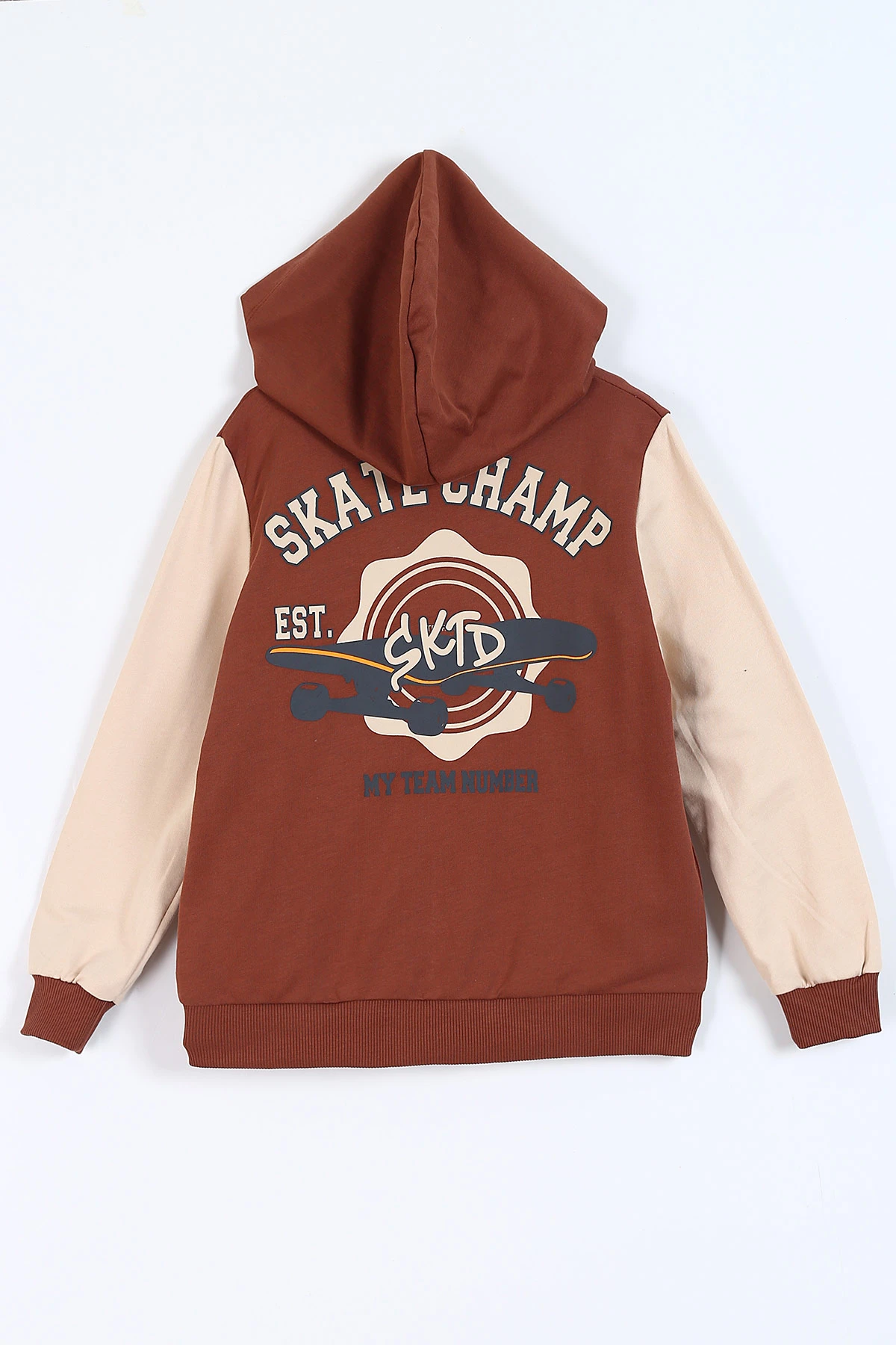Taba (6-9 Yaş) Skate Champ Ön Arka Baskılı Kapüşonlu Fermuarlı Erkek Çocuk Takım 337143
