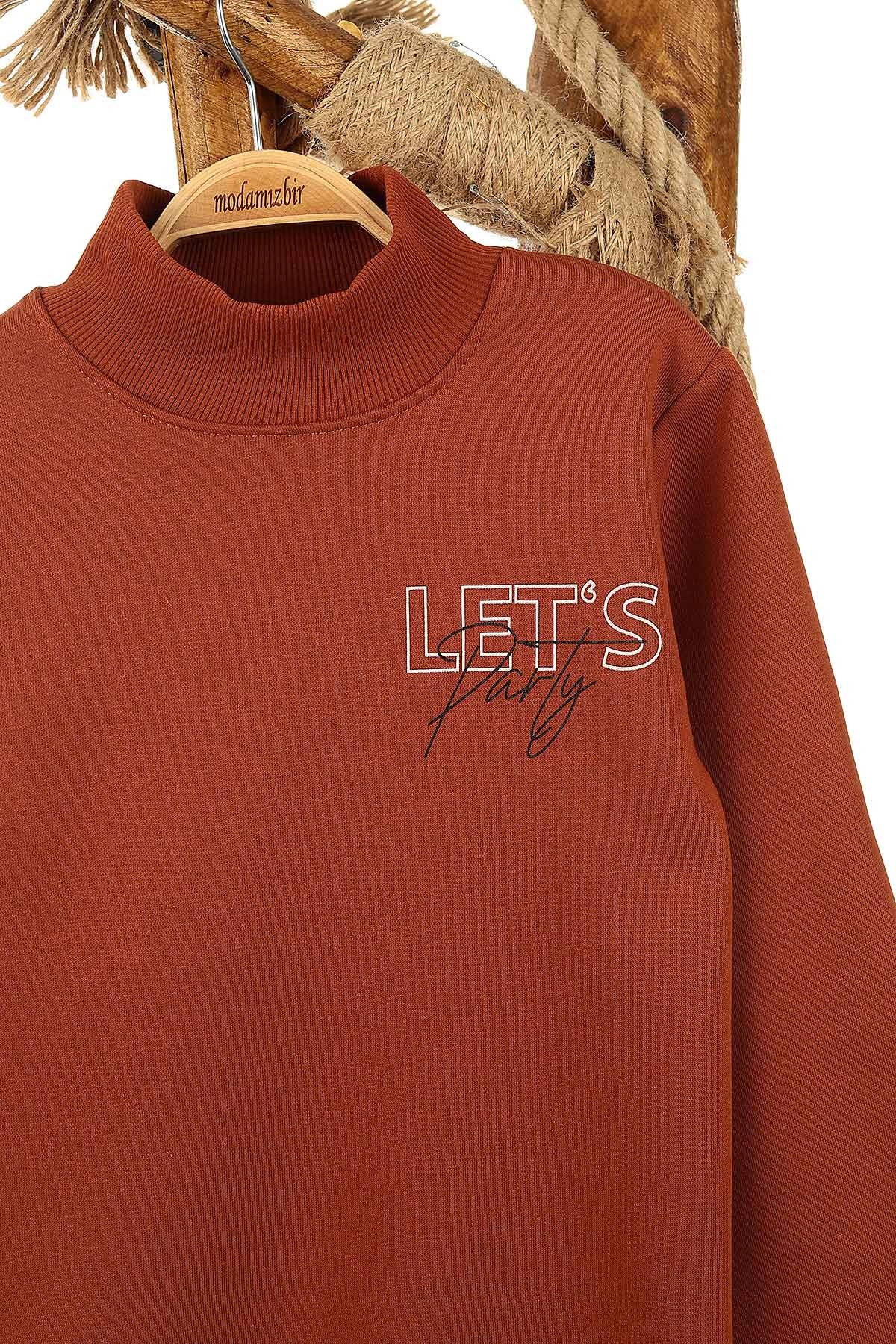 Taba (9-12 Yaş) Let'S Party Baskılı Üç İp Şardonlu Erkek Çocuk Sweat 154243