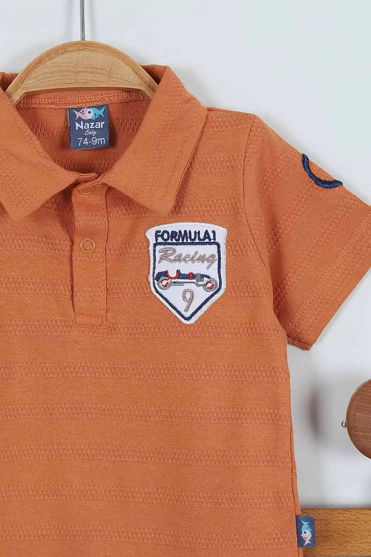 Taba (9-24 Ay)Formula Nakışlı Müslin Şortlu Erkek Bebek Takım 280474