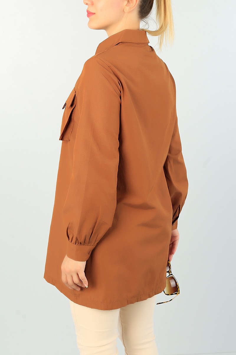 Taba Cepli Poplin Gömlek Tunik 67475