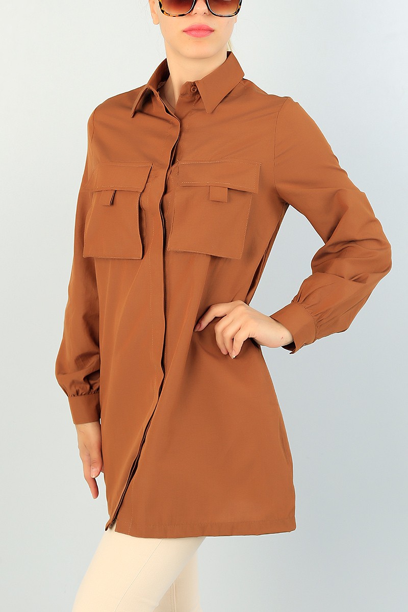 Taba Cepli Poplin Gömlek Tunik 67475