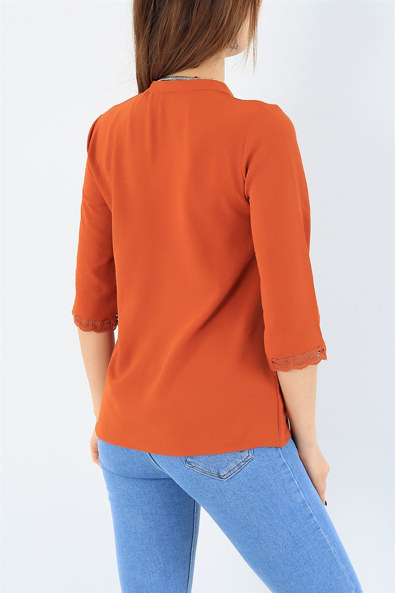 Taba Dantelli Truvakar Kol Bluz 27250B