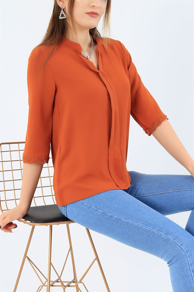 Taba Dantelli Truvakar Kol Bluz 27250B