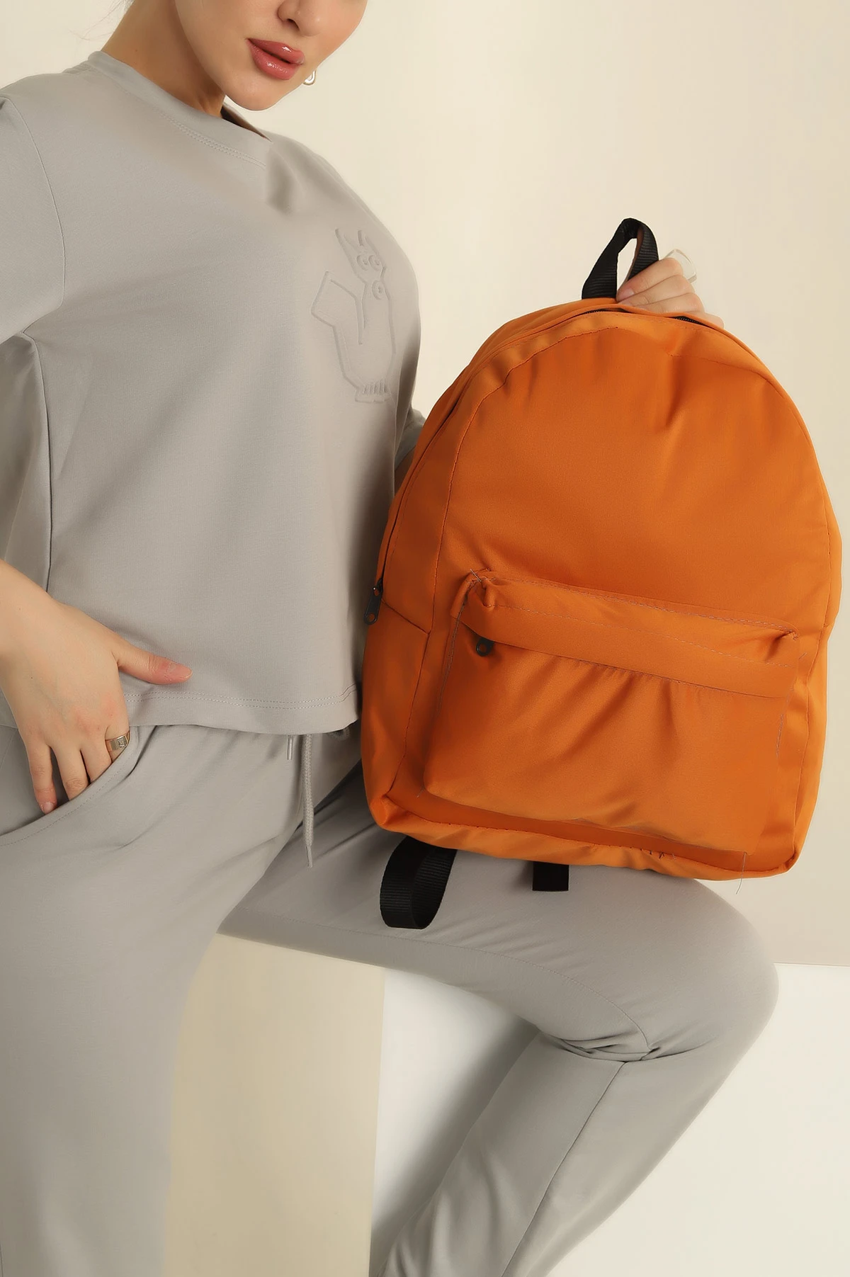 Taba Fermuarlı Sırt Çantası 256561