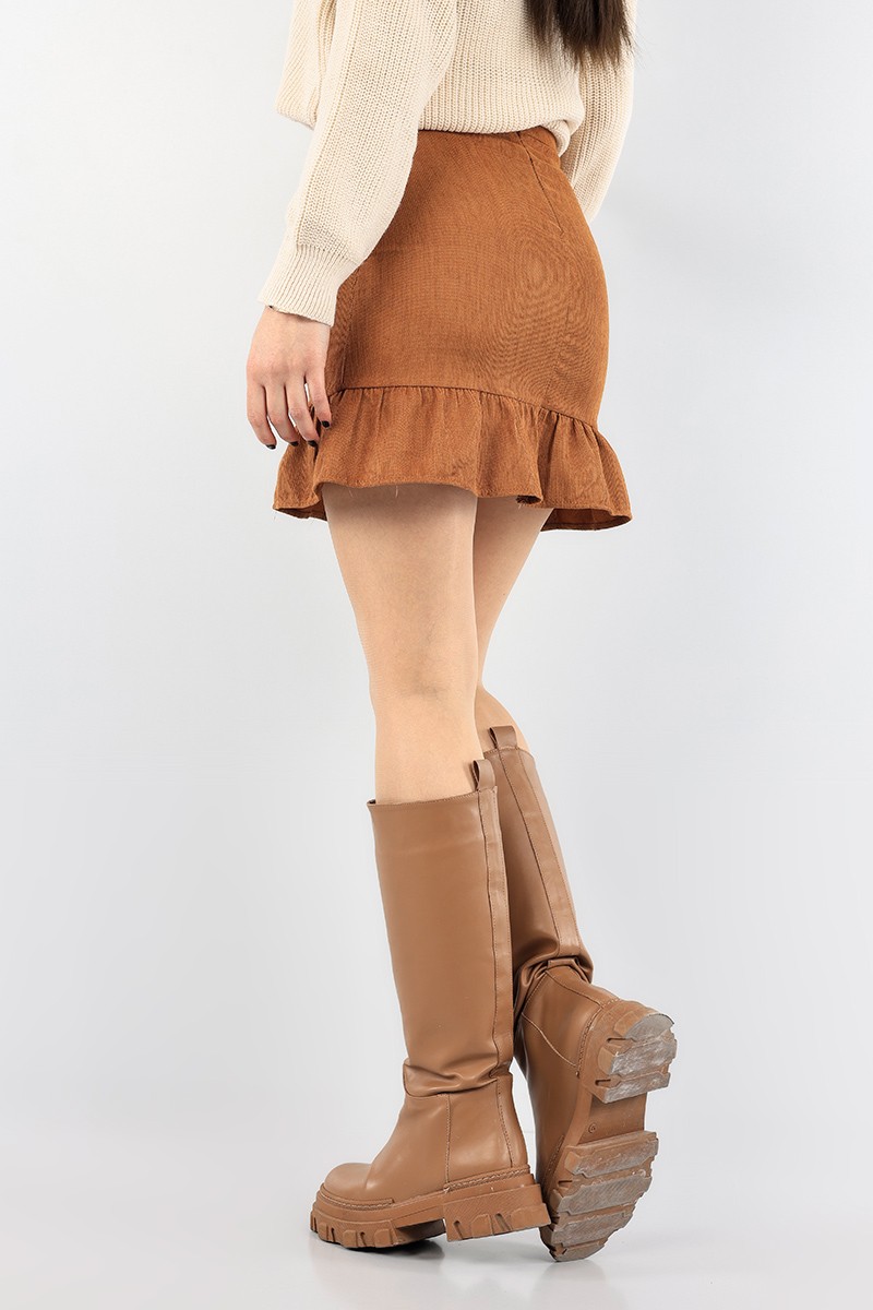 Taba Fitilli Kadife Etek 91486