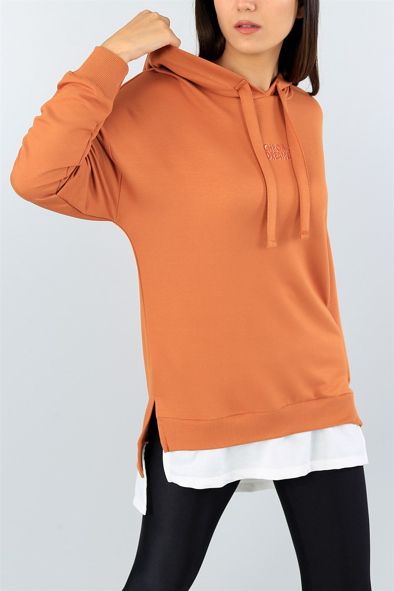 Taba Garnili Likralı Bayan Sweat 41446