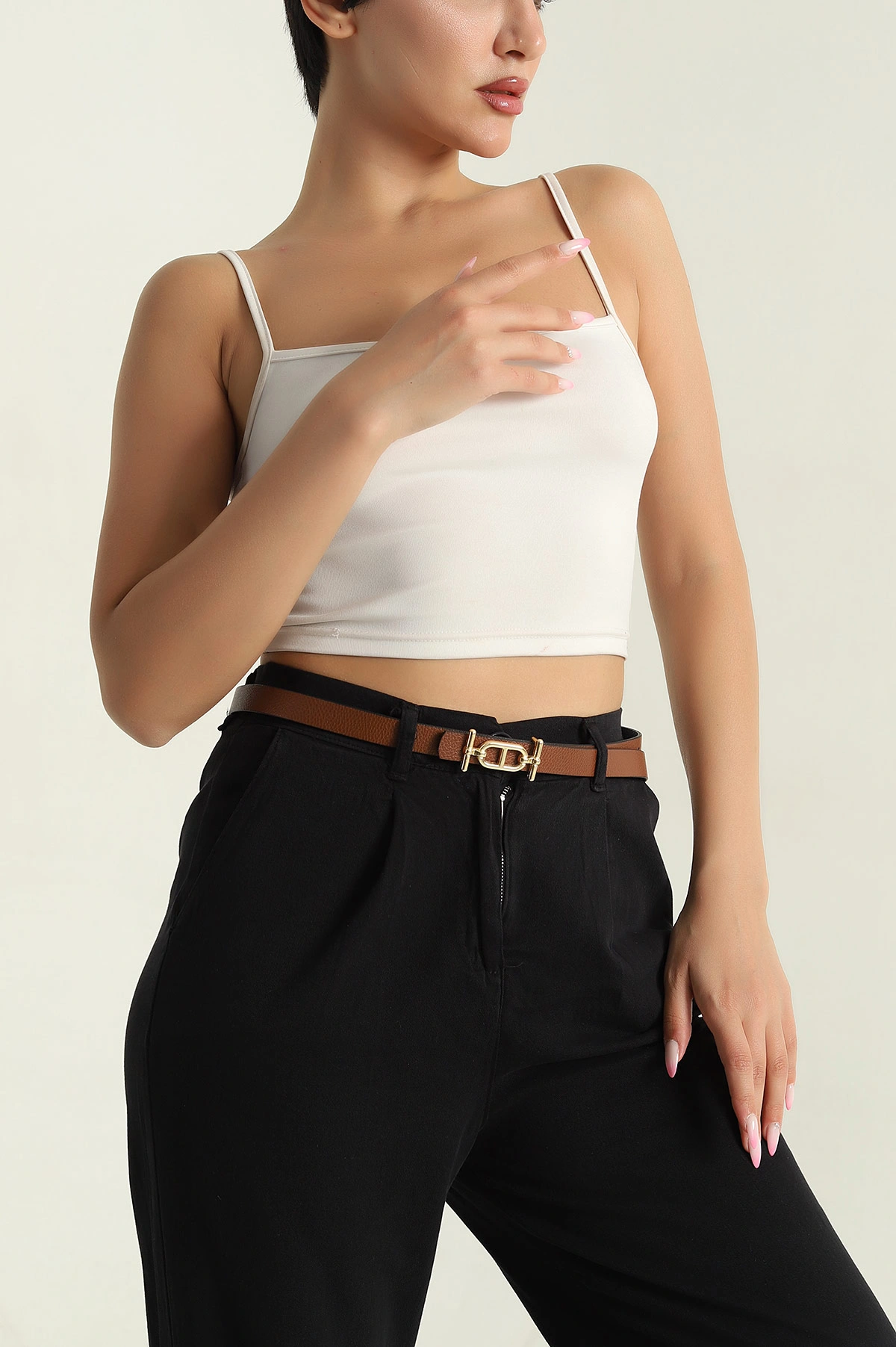 Taba Gold Tokalı İnce Kadın Kemer 376811