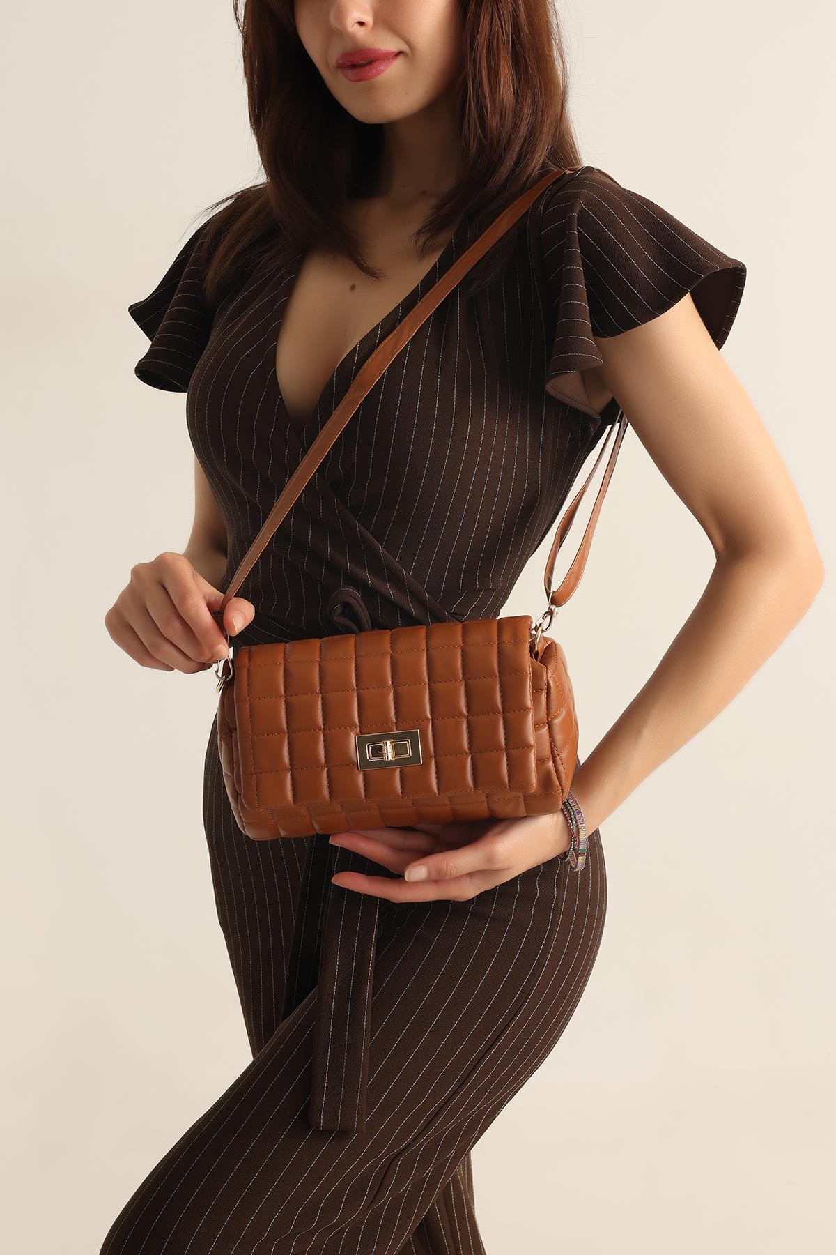 Taba Kapitone Omuz Çantası 188435