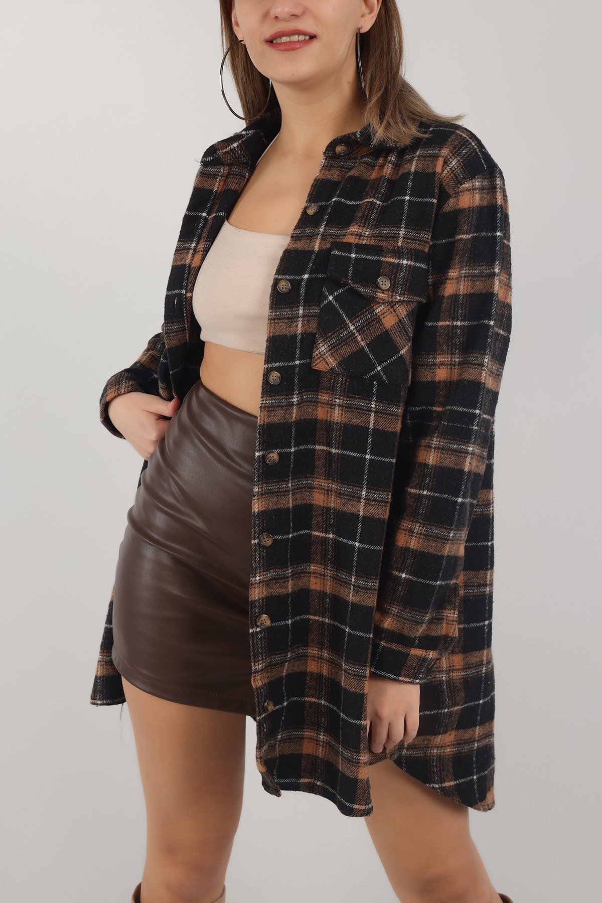 Taba Kaşe Gömlek Tunik 152822