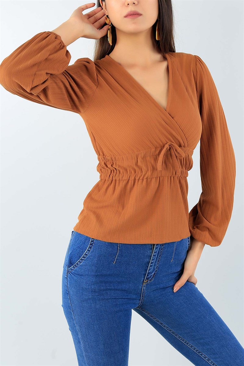 Taba Kruvaze Yaka Bluz 42349