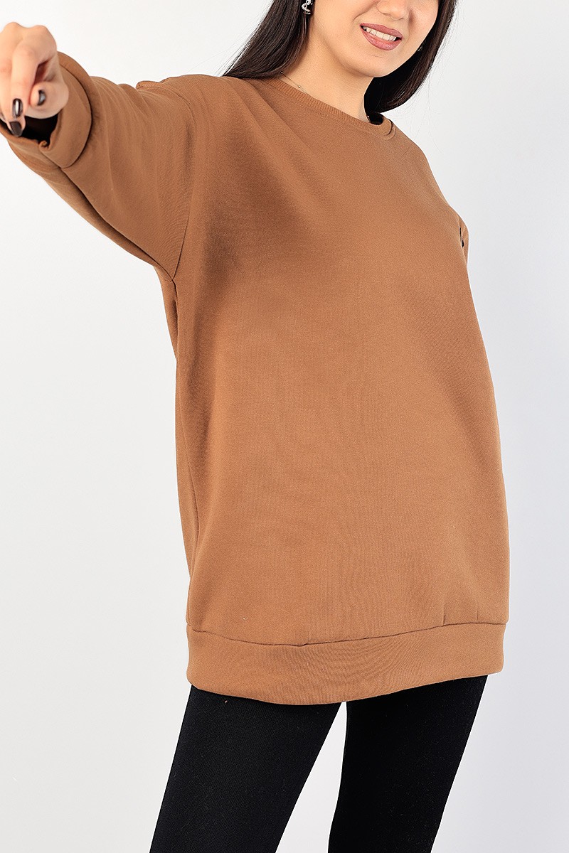 Taba Nakışlı Bayan Şardonlu Sweat 84995
