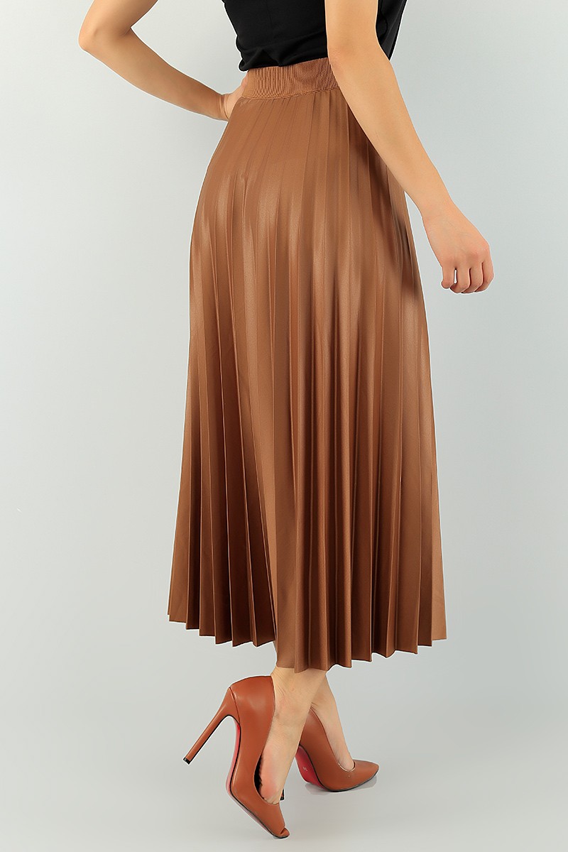 Taba Pileli Beli Lastikli Etek 74854