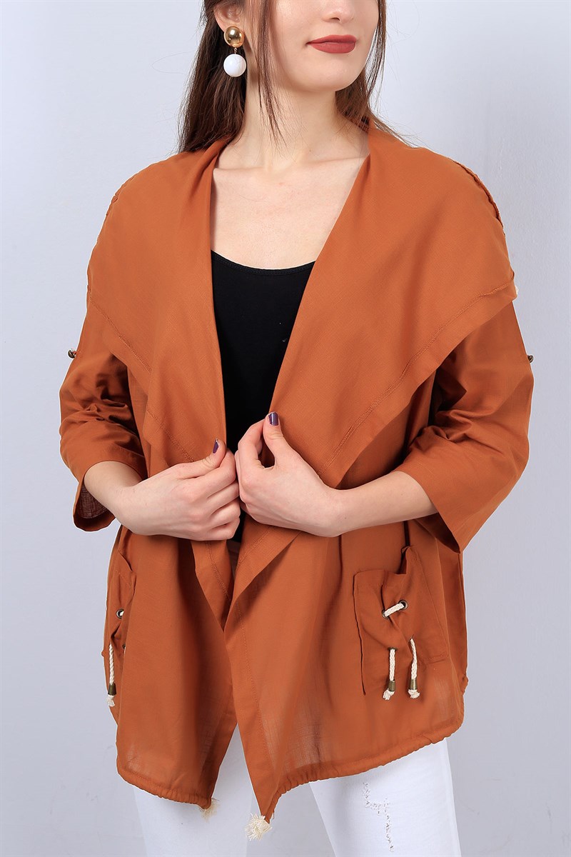 Taba Salaş Bayan Gabardin Hırka 12065B