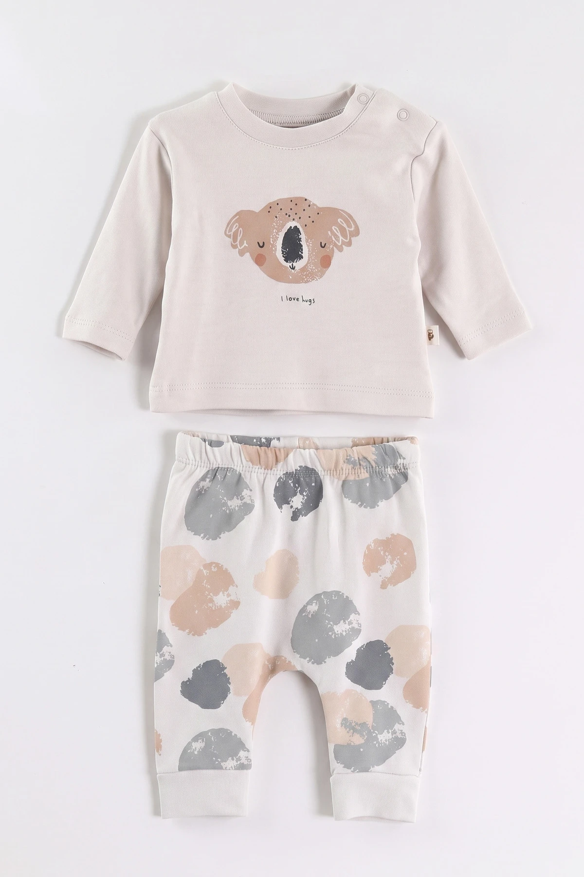 Taş (0-9 Ay) Koala Baskılı 2'li Erkek Bebek  Takım 472996