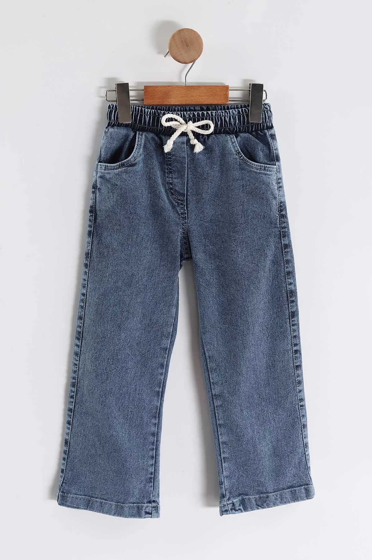 Taş (1-9 Yaş) Sweet 21 Baskılı Gömlek Yaka Kot Pantolonlu Kız Çocuk 2'li Takım 441592