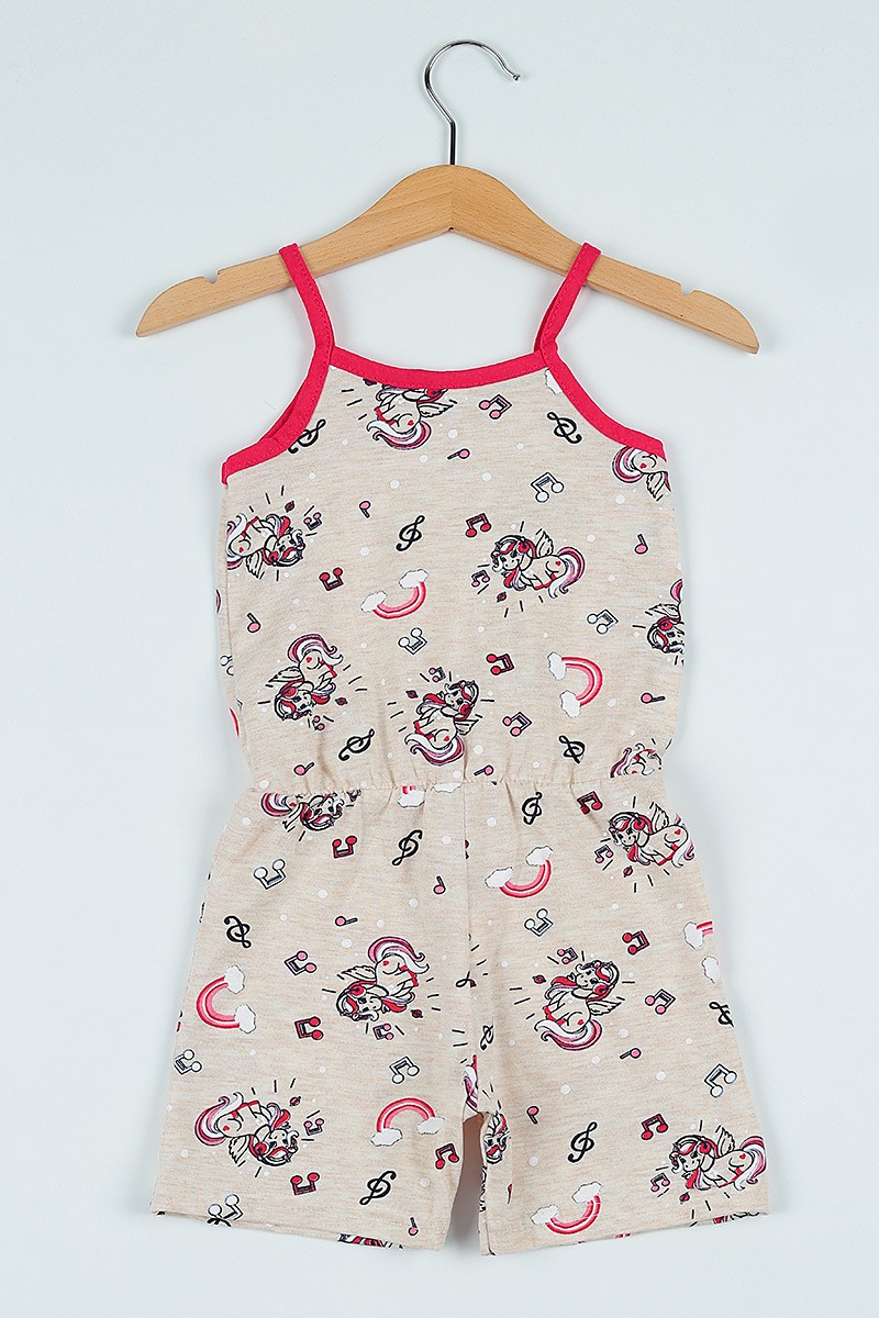 Taş (3-7 yaş) Minnie Baskılı Kız Çocuk Şort Tulum 105675