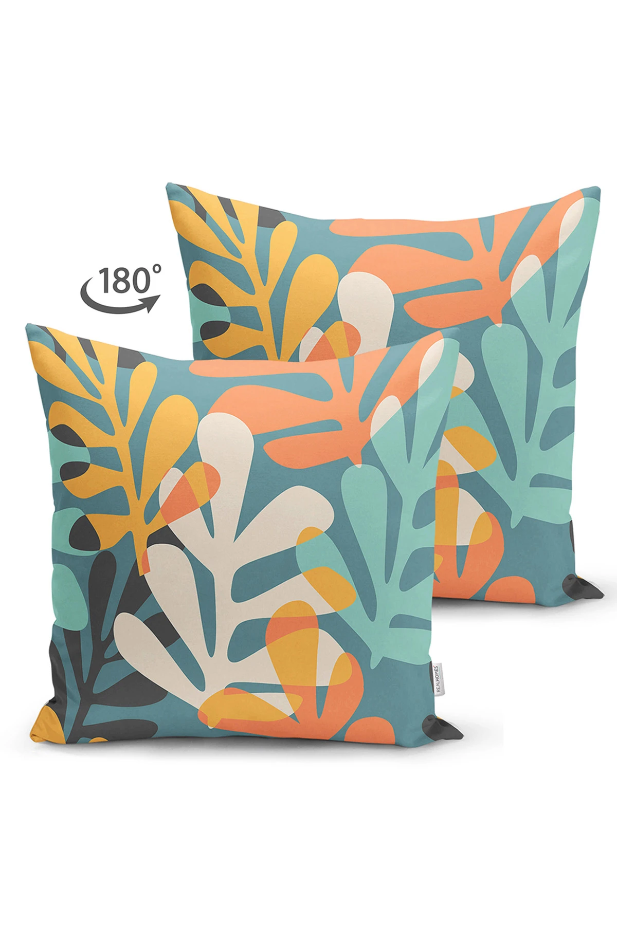 43x43 Dijital Baskılı Fermuarlı Modern Kırlent Kılıfı 273827