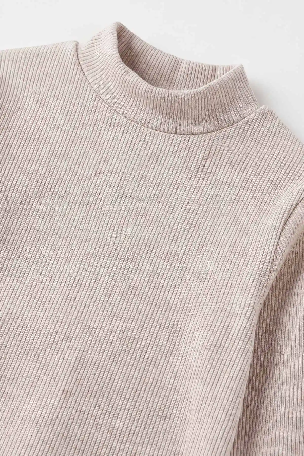 Taş (5-12 Yaş) Yarım Balıkçı Yaka Kaşkorse Kız Çocuk Body Sweatshirt 493050
