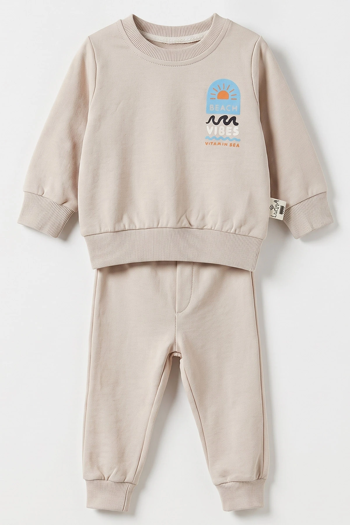 Taş (6-24 Ay) Ön Arka Beach Baskılı 2 İp Erkek Bebek Takım 490630