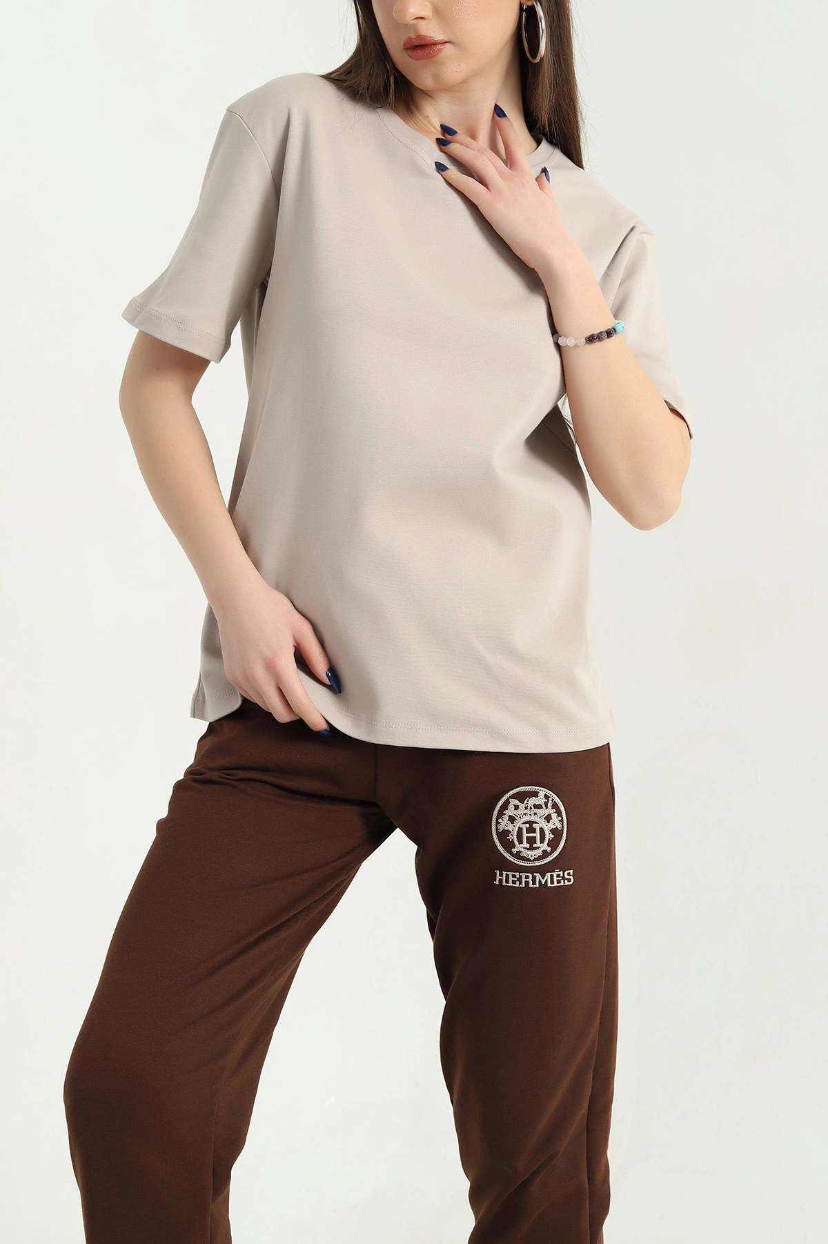 Taş Basic İnterlok Penye Kadın Tişört 338407