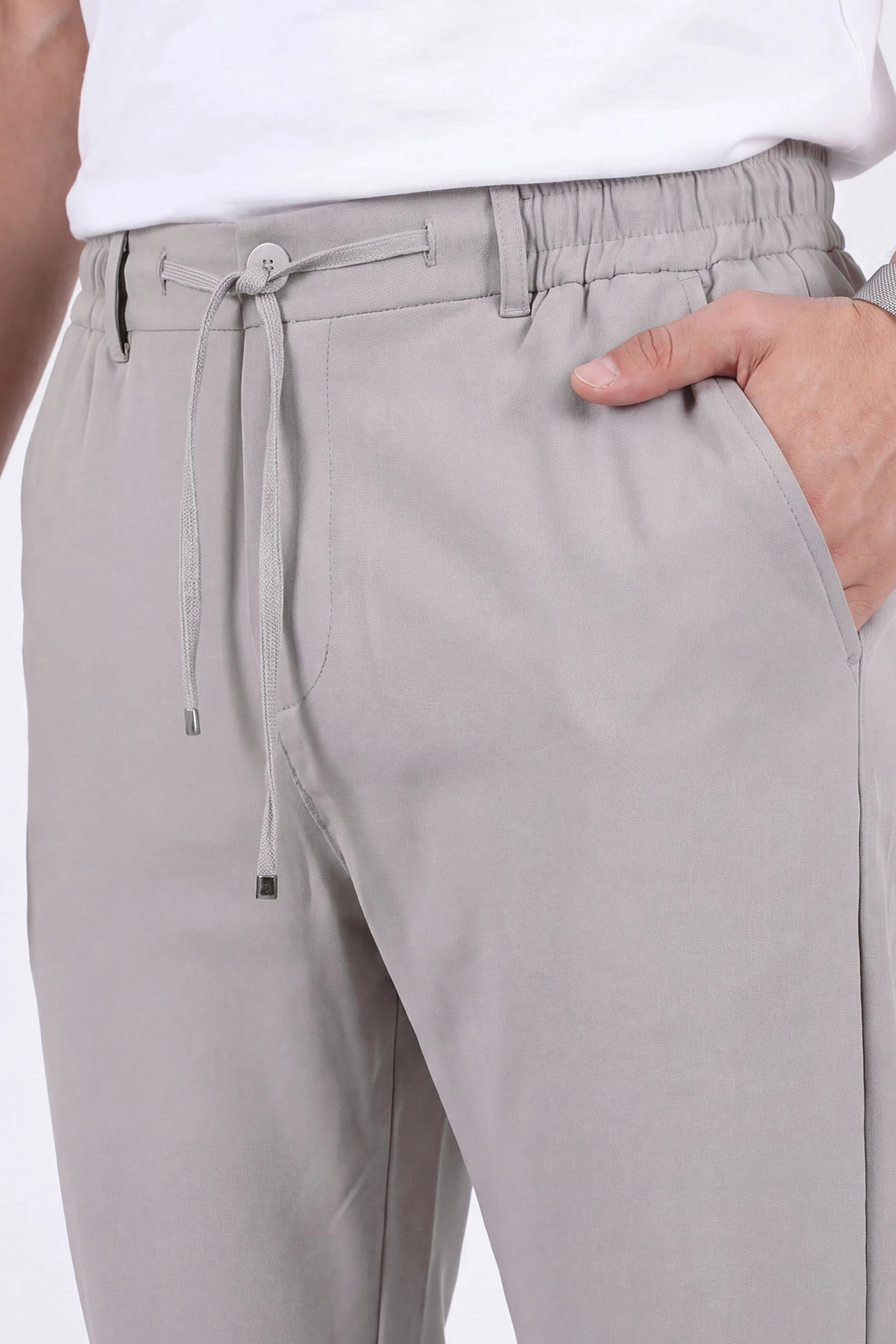 Taş Belden Bağlamalı Likralı Erkek Pantolon 457282