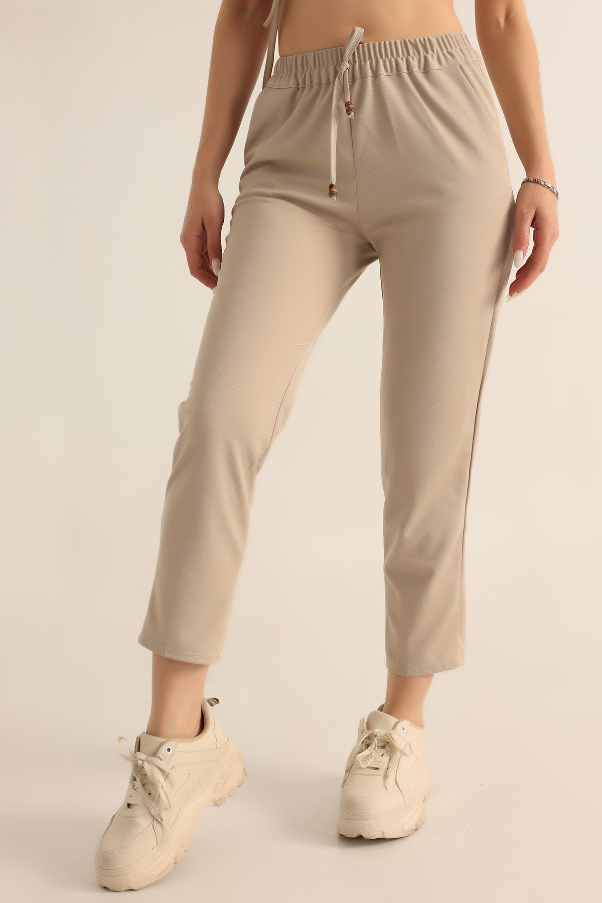 Taş Beli Lastikli Bayan Pantolon 182999