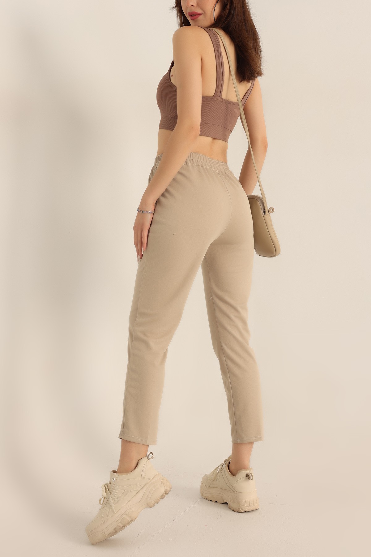 Taş Beli Lastikli Bayan Pantolon 182999