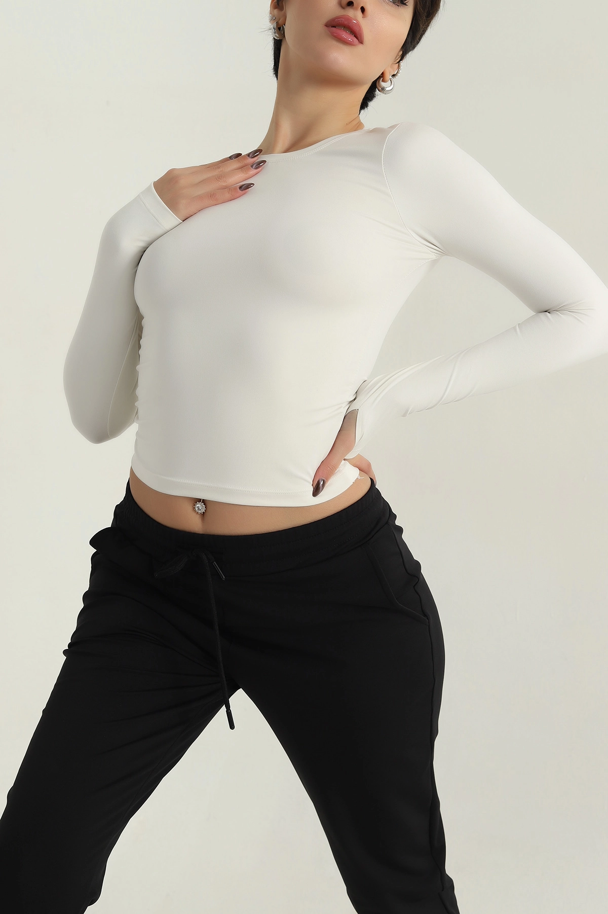 Taş Belize Parmak Geçmeli Modal Badi Bluz 408775