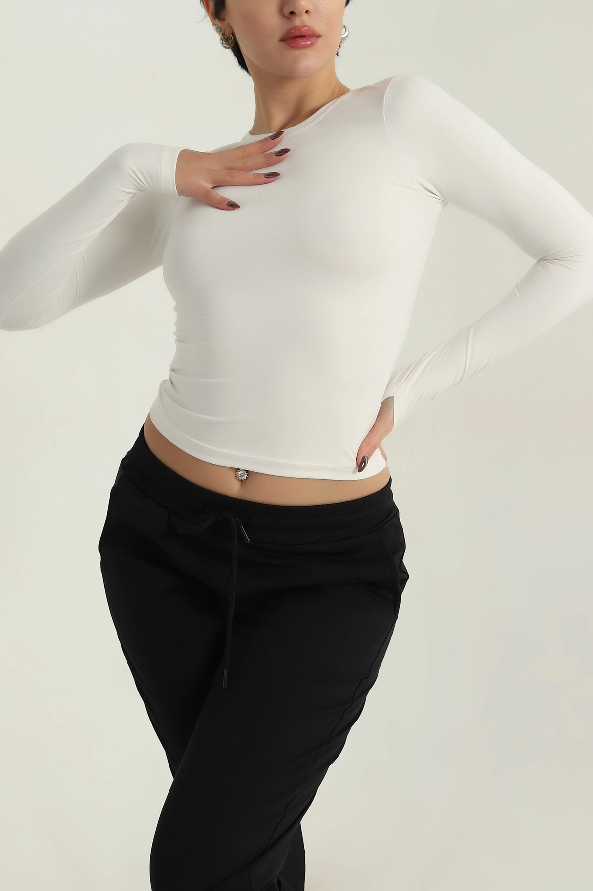 Taş Belize Parmak Geçmeli Modal Badi Bluz 408775