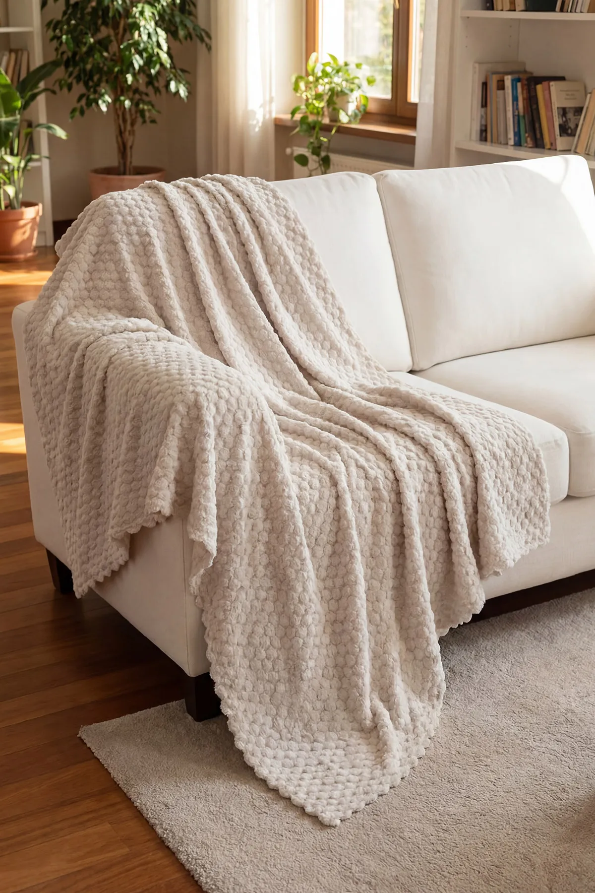 Taş Bella Home 170x215 Cm Dotlu Kaymaz Koltuk Örtüsü 446505