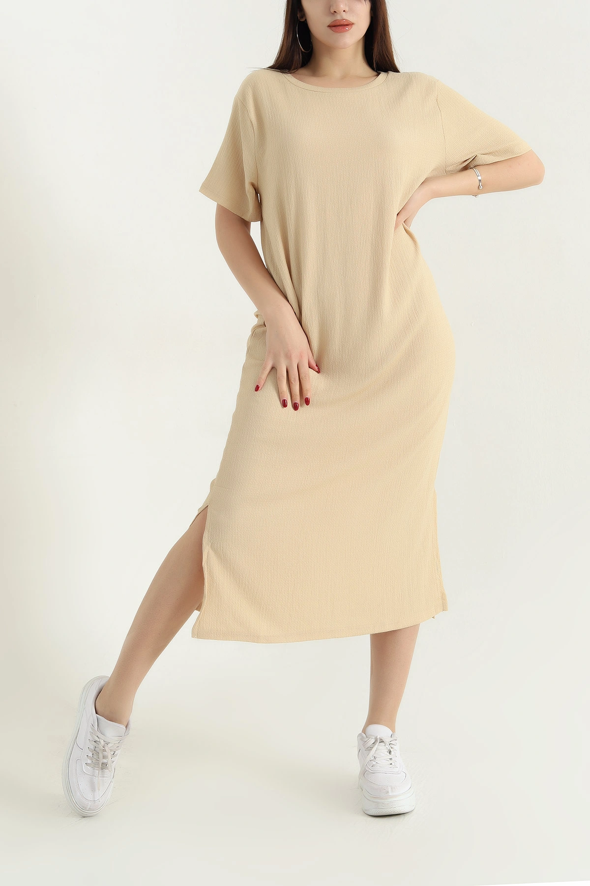 Taş Bisiklet Yaka Seul Elbise 339492