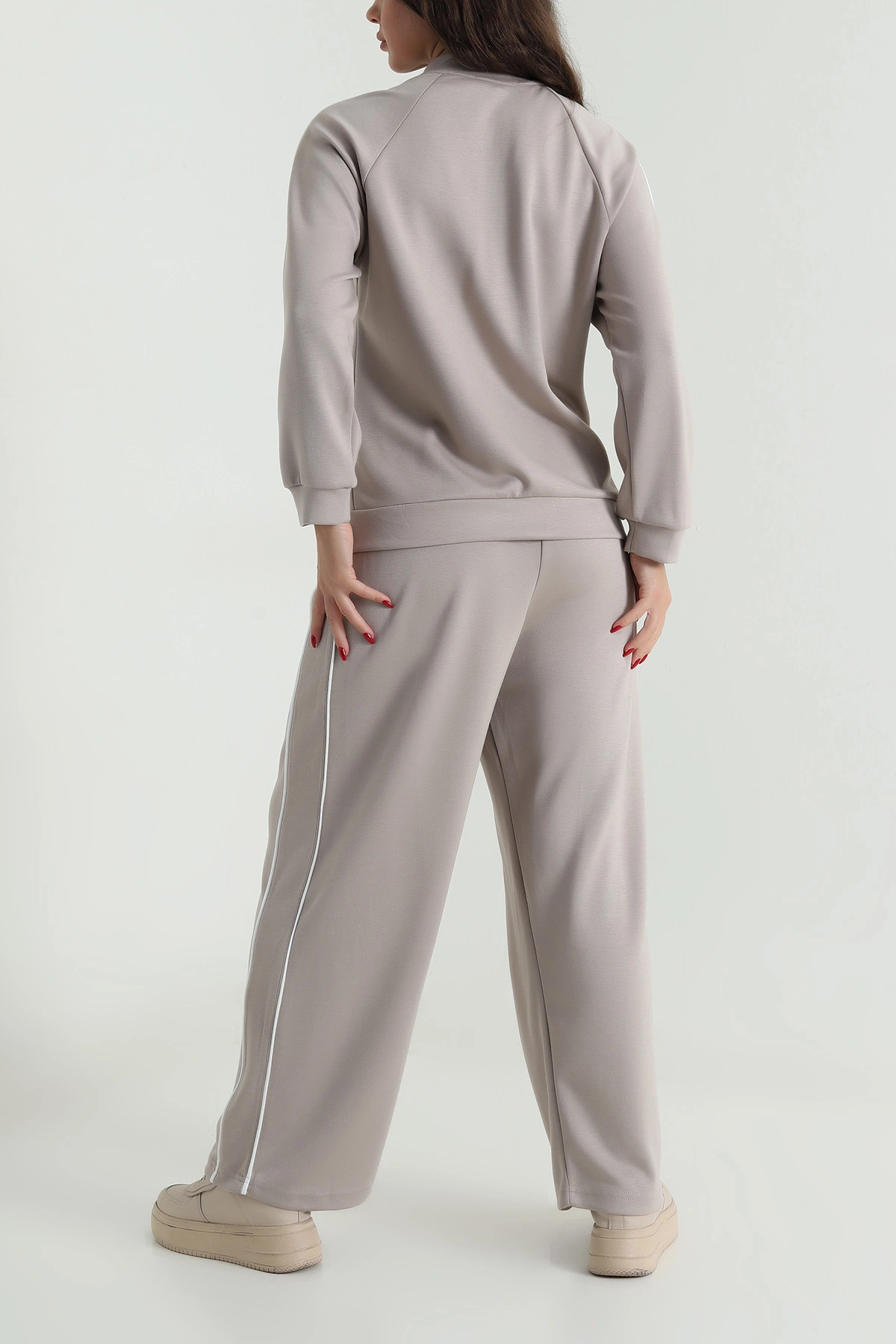 Taş Biyeli Reglan Kol Modal Kadın İkili Takım 488424