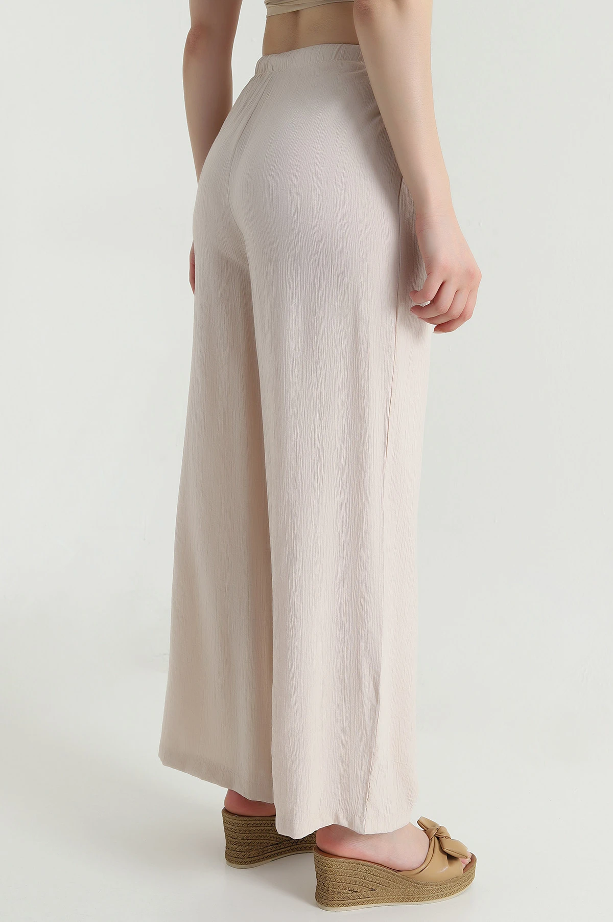 Taş Bol Paça Krinkıl Kadın Pantolon 471109