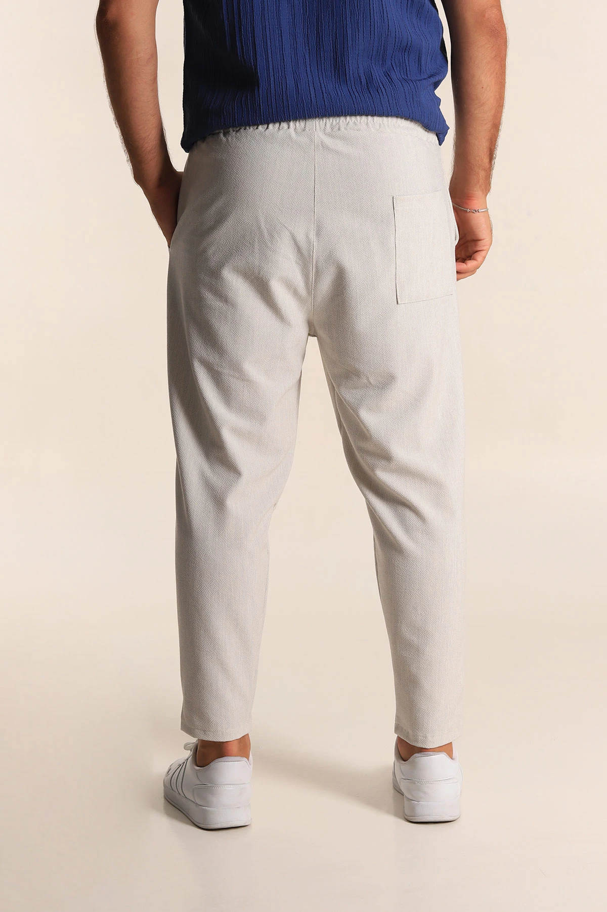 Taş Boyfriend Fit Gofre Kumaş Çimalı Erkek Kumaş Pantolon 290546