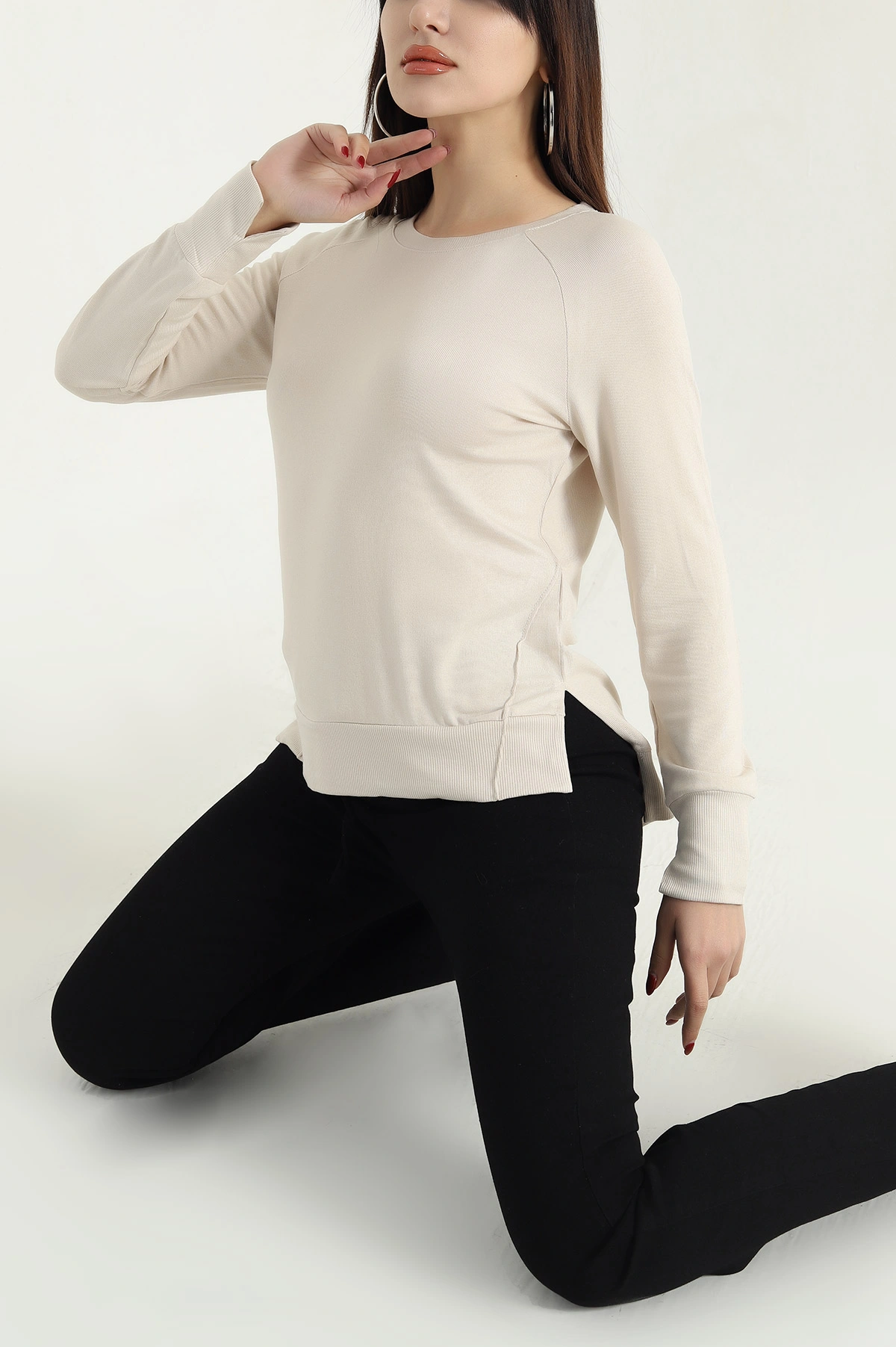Taş Çilek Kumaş Likralı Bluz 339268