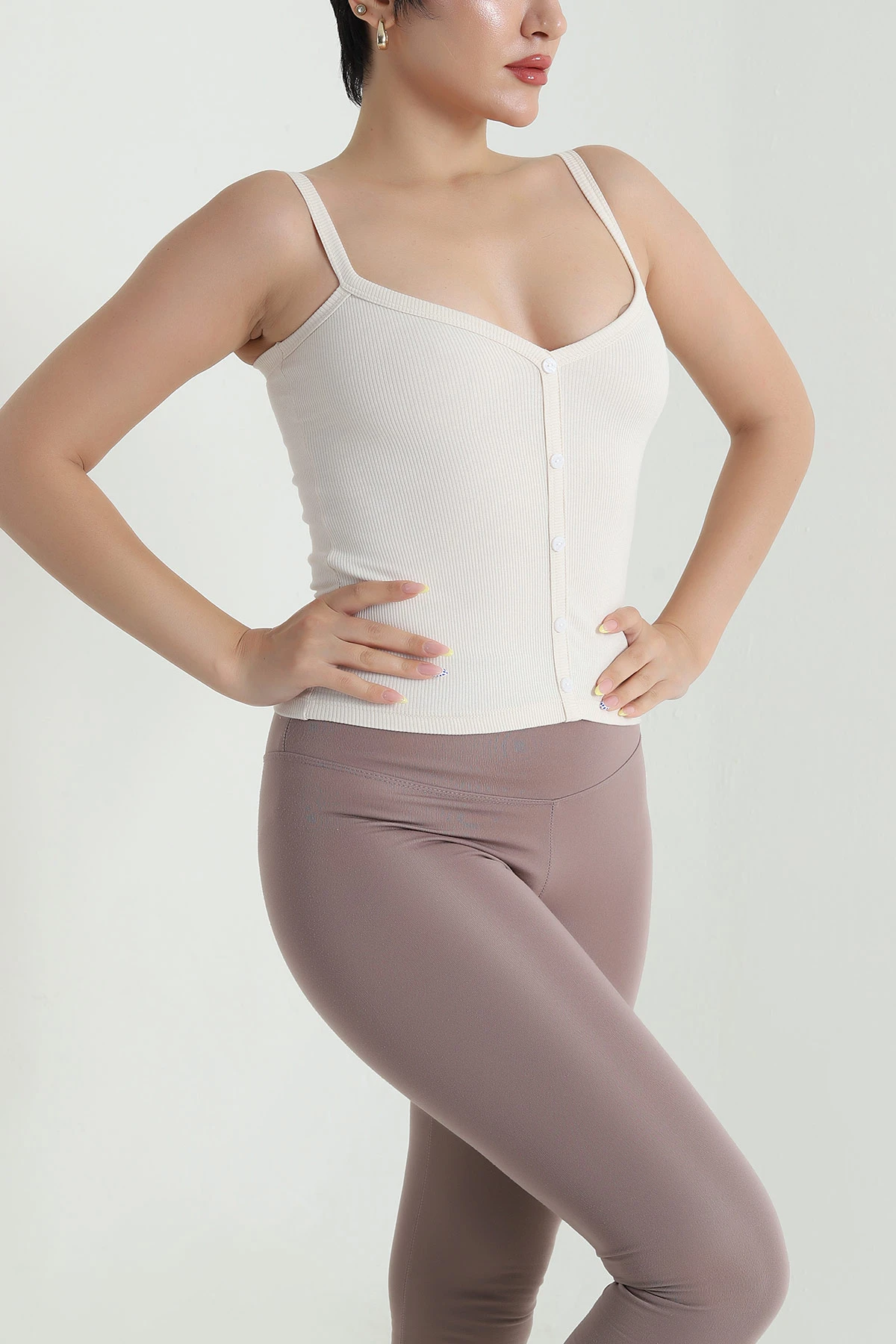 Taş Düğme Detay Kaşkorse Bluz 470592
