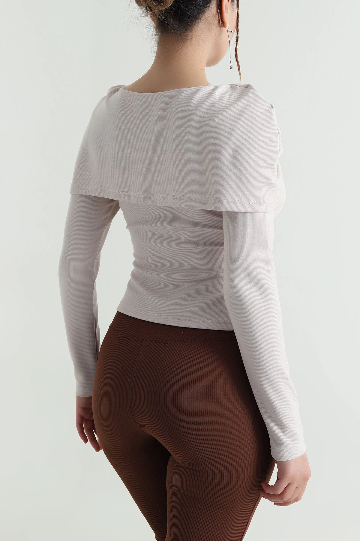 Taş Fitilli Modal Kadın Bluz 482837